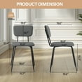 thumbnail image 2 of Ktaxon Folding Chairs Set of 6 Modern Kitchen Dinner Chairs, Padded Accent Chairs Reading Chair Bar Office Chair with Metal Legs Gray, 2 of 10
