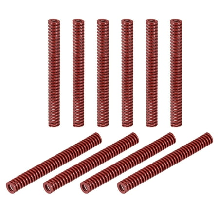 

Die Spring 10 Pack 10mm OD 95mm Long Stamping Medium Load Compression Red