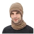 thumbnail image 3 of Men‘S Winter Hat Cap Collar Set Plus Velvet Thick Knit Hat And Muffler, 3 of 4