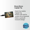 thumbnail image 2 of Swedish Vallhund Dog Art Nouveau Faux Leather Travel Luggage Tag, 2 of 7
