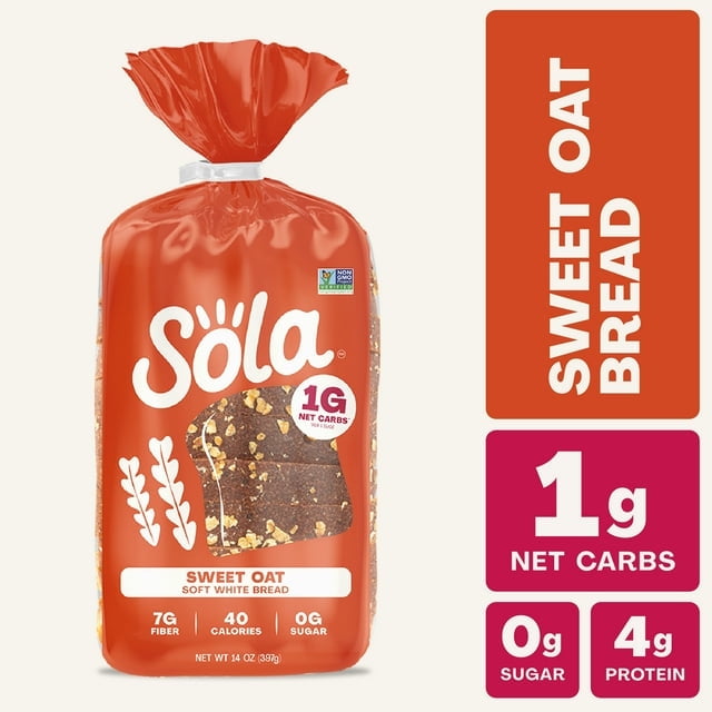 SOLA BREAD PACK OF 3  Sweet & Buttery, Sweet Oat Sliced   and Deliciously Seeded Bread