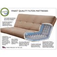 thumbnail image 3 of Pemberly Row Queen-size Traditional Suede Fabric Futon Mattress in Brown, 3 of 5