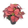 thumbnail image 1 of Planta de Pascua artificial navideña Plantas artificiales en maceta Regalo de Navidad 9 cabezas, 1 of 9