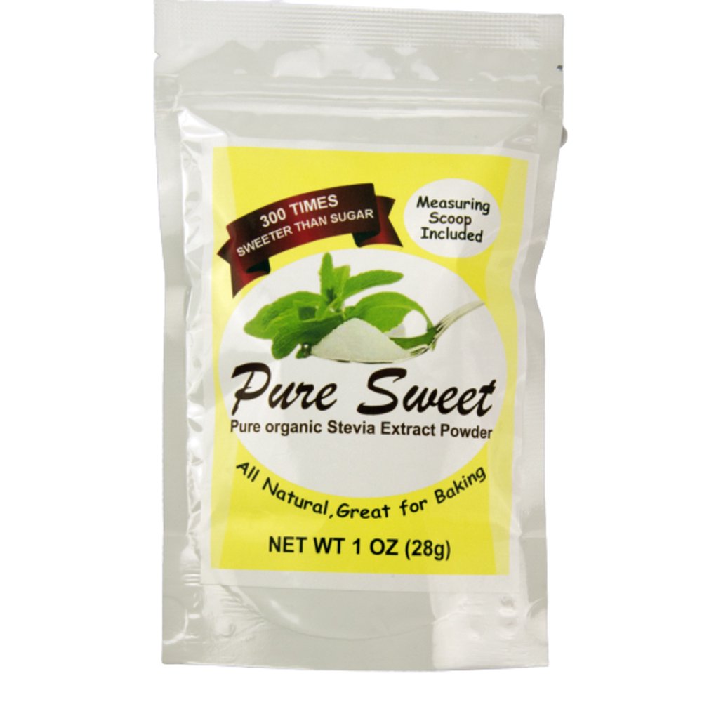 1 OZ PURE ORGANIC STEVIA EXTRACT POWDER, NO FILLERS, NO BITTER