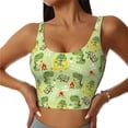 thumbnail image 2 of Picia Cute Dinosaurs Cartoon Sports Bra for Women,Padded Strappy Sports Bras Medium Support Yoga Bra with Removable Cups,Running Yoga Bra-X-Large, 2 of 9