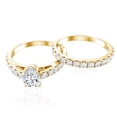 thumbnail image 4 of Rosec Jewels Lab Grown Diamond Teardrop Engagement Ring with Wedding Band - EF-VS Quality, 14K Yellow Gold, US 10.50, 4 of 8