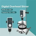 thumbnail image 3 of Electric Stirrer Laboratory Digital Display Overhead Stirrer Mixer Lab Equipment 20L 1500rpm, 3 of 4