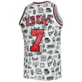 thumbnail image 3 of Men's Mitchell & Ness Toni Kukoc White Chicago Bulls 1997/98 Hardwood Classics Doodle Swingman Jersey, 3 of 3