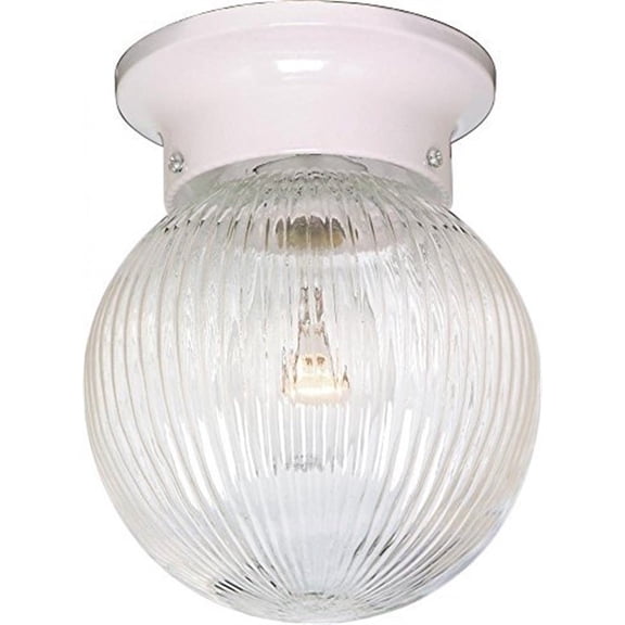 Nuvo 76-257 - 6" CLR HALOPHANE BALL WHITE FI