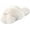 White, variant on Women's Fuzzy Slippers Cross Band Open Toe Furry Spa Flat Fluffy Fuzzy Slip on House Shoes Gray 7-8