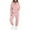 Pink, variant on Women Winter Solid Color Clothing Hooded Long Sleeves Patch Pocket Casual Pants Home Two Piece Set