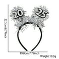 thumbnail image 2 of Yoyauz Happy New Year Headband 2025 Women, Black And Gold Glitter Headband for New Year Party Supplies, Adults and Children, 2 of 7