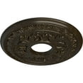 thumbnail image 3 of Ekena Millwork 15 3/8"OD x 4 1/4"ID x 1 1/2"P Baltimore Ceiling Medallion (Fits Canopies up to 5 1/2"), Hand-Painted Stone Hearth Crackle, 3 of 6
