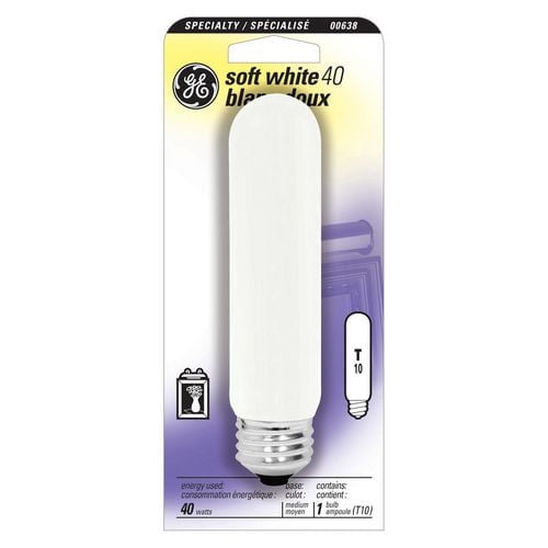 Lampe tubulaire blanc doux GE T10 40 W – paquet de 1