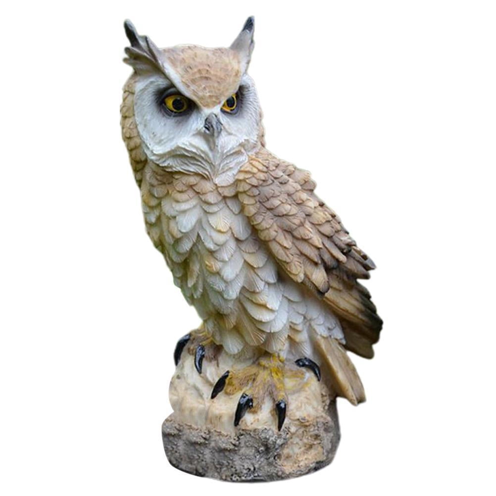 Creative Resin Owl Figurines Garden Study Pots Decor Ornament Accessories 