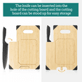 thumbnail image 4 of Bamboo Cutting Board with Stainless Steel Knife - Swivel Stand and Silicone Corners, 4 of 7