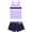 Purple, variant on PROALLO Girls Bathing Suits Two-Piece Swimsuit with Boyshorts Vest-Style Tankini(6-7T Hibiscus)