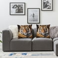 thumbnail image 3 of COMIO Tiger Print Pillow Cover for Sofa Couch Chair,Wild Animal Fur Single Pack Throw Pillow Case Cover,Photography Tiger Skin Print Luxury Cushion Cover Room Decor,2pc, 3 of 6