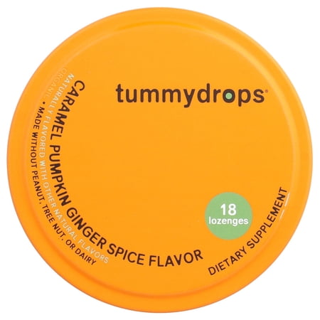 Tummydrops Organic Drops, Caramel Pumpkin Ginger Spice , 18 Lozenges