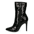 thumbnail image 4 of Women Reversible Sequin Pointy Toe Stiletto Tall Boot - HF57 By Cape Robbin Collection, 4 of 5