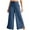 Navy, variant on Summer Savings Clearance 2025! Loopsun Womens Pants, Wide Leg Pants for Women, Women Solid Elastic Waist Sports and Leisure Drawstring Pocket Slit Legs Long Pants Black L
