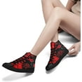 thumbnail image 7 of Coolcustomize Mens High Top Sneakers Lace-Up Gothic Designed Casual Steet Canvas Shoes for Women Red and Black Skull Shoes, 7 of 7
