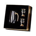 thumbnail image 2 of Juegos de jarras de cristal con vertedor, dispensador de cristal resistente, para regalo de lujo para el hogar 2 copas de hojas de oro, 2 of 9