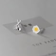 thumbnail image 3 of K-KED 925 Sterling Silver Egg & Spoon Set Stud Earrings-Butterfly Backs, 3 of 6