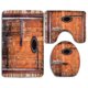 thumbnail image 1 of Juego de alfombras de baño de 3 piezas ABPHQTO Madera Pino Anudado Antiguo 18x30 18x14 18x14,7, 1 of 2