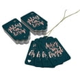 thumbnail image 3 of Inkdotpot Pack Of 50 Merry And Bright Christmas Favor Paper Tags Craft Real Rose Gold Foil Hang Tags, 3 of 6