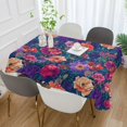 thumbnail image 2 of Yayeee Tablecloths 54" x 54" Rectangle Wrinkle Resistant Party Table Cover, Blooming Flowers Pattern, 2 of 8