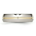 thumbnail image 3 of Chisel Titanium Polished Yellow IP-plated 6mm Grooved Band, 3 of 7