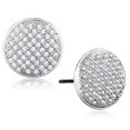 thumbnail image 1 of Alamode 3W666 Women Rhodium Brass Earrings with AAA Grade CZ in Clear, 1 of 1