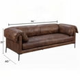 thumbnail image 2 of Modern Minimalist Leather Three-Seater Sofa 220×80×75cm, 2 of 8