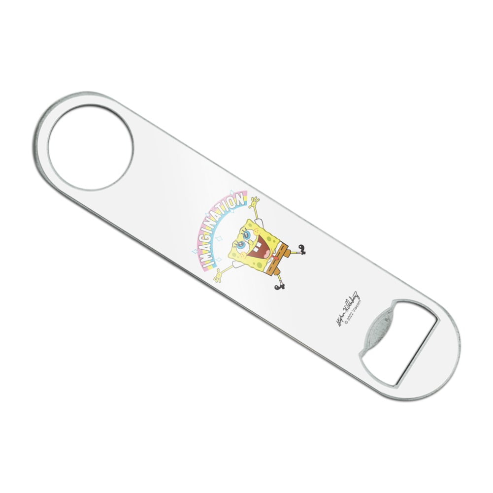 SpongeBob Imagination Rainbow Stainless Steel Vinyl Covered Flat ...