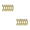 thumbnail image 1 of Inteprter 6 piezas de broches de perno reutilizables extraíbles de alta resistencia gancho de cierre de doble extremo para interior y exterior llavero Type1 NO1 Inteprter CBP197468, 1 of 5