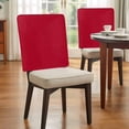 thumbnail image 4 of Pure Red Chair Back Covers, Removable Chair Covers for Dining Chairs Set of 4, Washable Chairs Slipcovers Back Seat Protector for Wedding Party 19"x20", 4 of 9