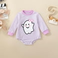 thumbnail image 2 of Jkety Baby Girl Clothes Baby Girl Halloween Outfit Fall My First Halloween Outfits Sweatshirt Bubble Romper Pumpkin Clothes(Purple,6-12 Months), 2 of 4