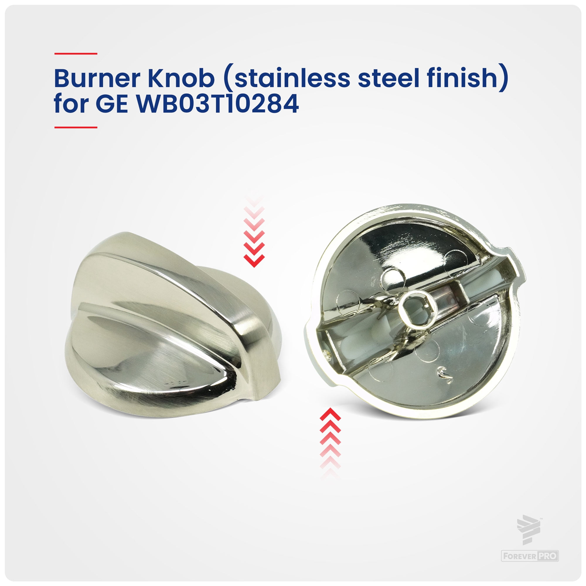 ForeverPRO WB03T10284 Knob Infinite (Ss) for GE Range 1373043 AH2321076 EA2321076 PS2321076