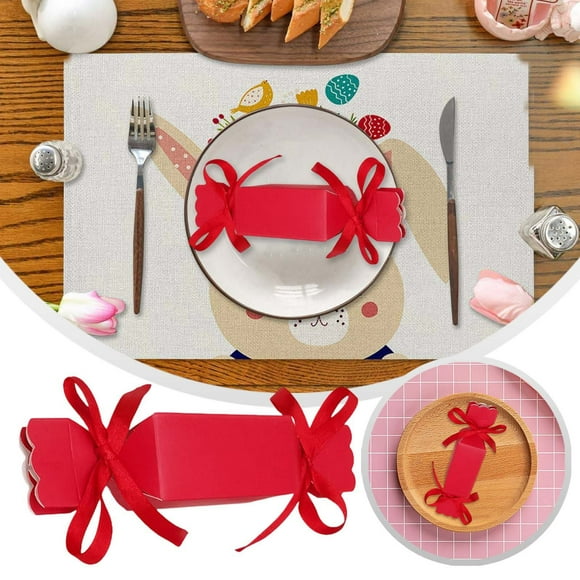 Hearth & Gear Faveur 50 Pcs en Forme de Bonbon avec Ruban DIY Fête pour Dessert Biscuit (7.x1.5inch) Fête pour Enfants Robe d'Événement pour Femmes Grande Taille Décorations de Fête pour Enfants Organisateur d'Événement