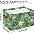 thumbnail image 4 of GZHJMY Tropical Palm Leaves Storage Basket, Durable Canvas With Handles Large Collapsible Storage Bins Boxes for Home Office - 1 Pack Collapsible Organizer, 4 of 7
