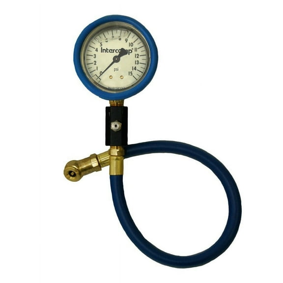 Intercomp (360065 2.5" 0 15 Psi Liquid Filled Deluxe Air Pressure Gauge