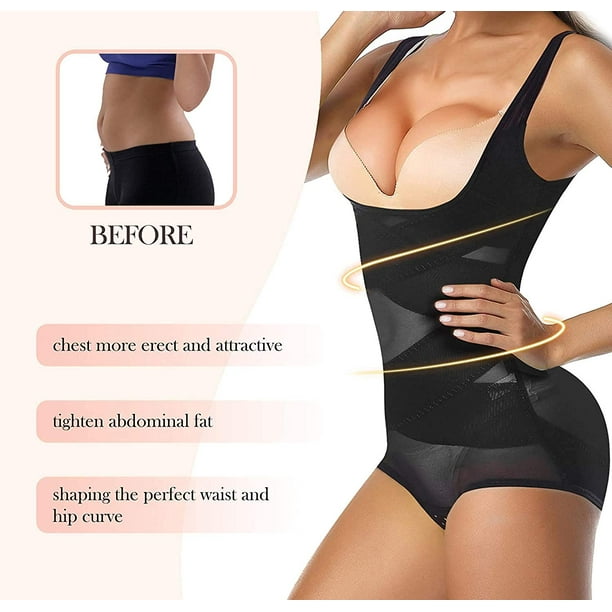 Women Bodysuit Waist Trainer Full Body Shaper Tummy Control Slimming  Shapewear Open Bust Corset Tank Tops 