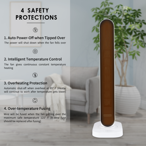 Clearance! Simple Deluxe Electric Space Heater, 1500W Whole Room Tower  Space Heater with Remote 4 Heat Modes Setting, Overheating Protection, for  Bedroom, Office, and Indoor Use, White,32 - Walmart.com