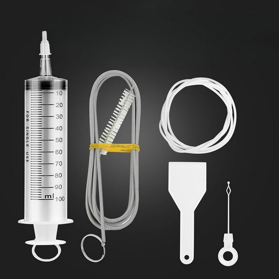 Refrigerator Drain Cleaner Kit 5-Piece Set - Extended Ice Clog Removal Tool for Freezer Pipe Cleaning, Unclog Drain Holes