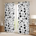 thumbnail image 2 of Manfei Geometric Circular Dot Blackout Curtains Set of 2 (52x84 Each),Modern Geometric Art Window Curtains,Gray Black White Curtains and Drapes For Kids,Luxury Bedroom Decor, 2 of 6