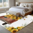 thumbnail image 4 of Large Area Rugs for Living Room Bedroom, Sunflower Truck 8'x10' Rug Washable Carpet Runner Indoor Outdoor, Yellow Flowers Summer Botanical Watercolor Non Slip Floor Mats Rug for Kitchen, Patio, 4 of 8