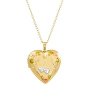 Brilliance Fine Jewelry Gold Filled Hollow Mom Locket Heart Pendant,18"