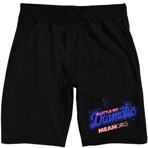 Mean Girls A Little Bit Dramatic Men's Black Sleep Pajama Shorts-Medium