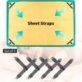 QCWQMYL King Size Bed Sheet Holder with Elastic Fitted Straps, Secure